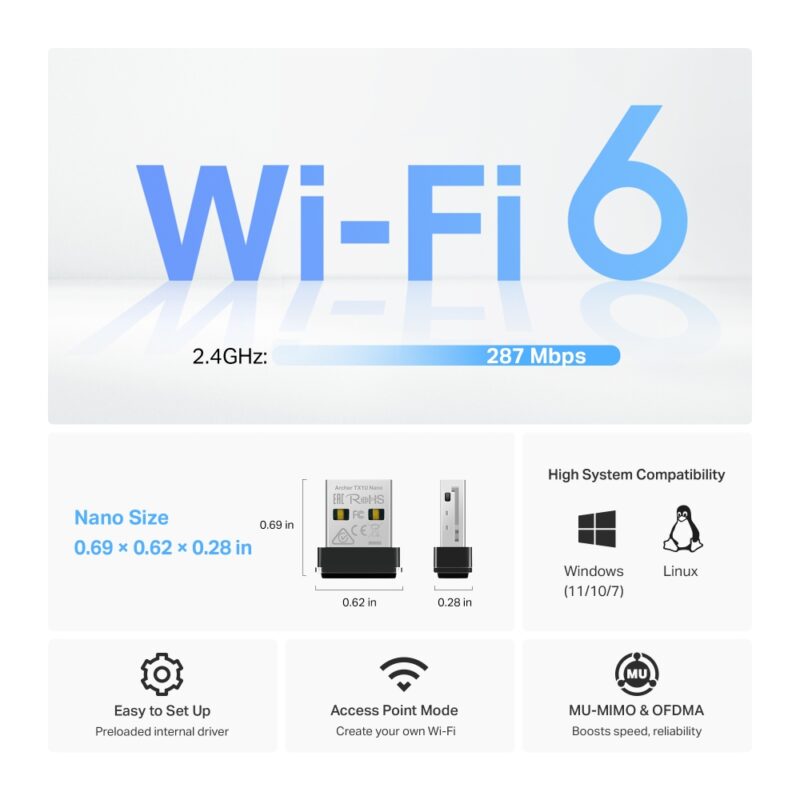 TP-link AX300 Nano TX1U 
