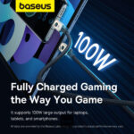 Baseus Unbreakable Series 100W PD Fast Charging Data Cable Type-C to Type-C 1M - White P10355800221-00