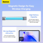 Baseus Smooth Writing 2 Series Wireless Charging Stylus Portable Touch Screen Capacitive Pencil with Nib (Active Wireless Version) - White [ SXBC060102 ]