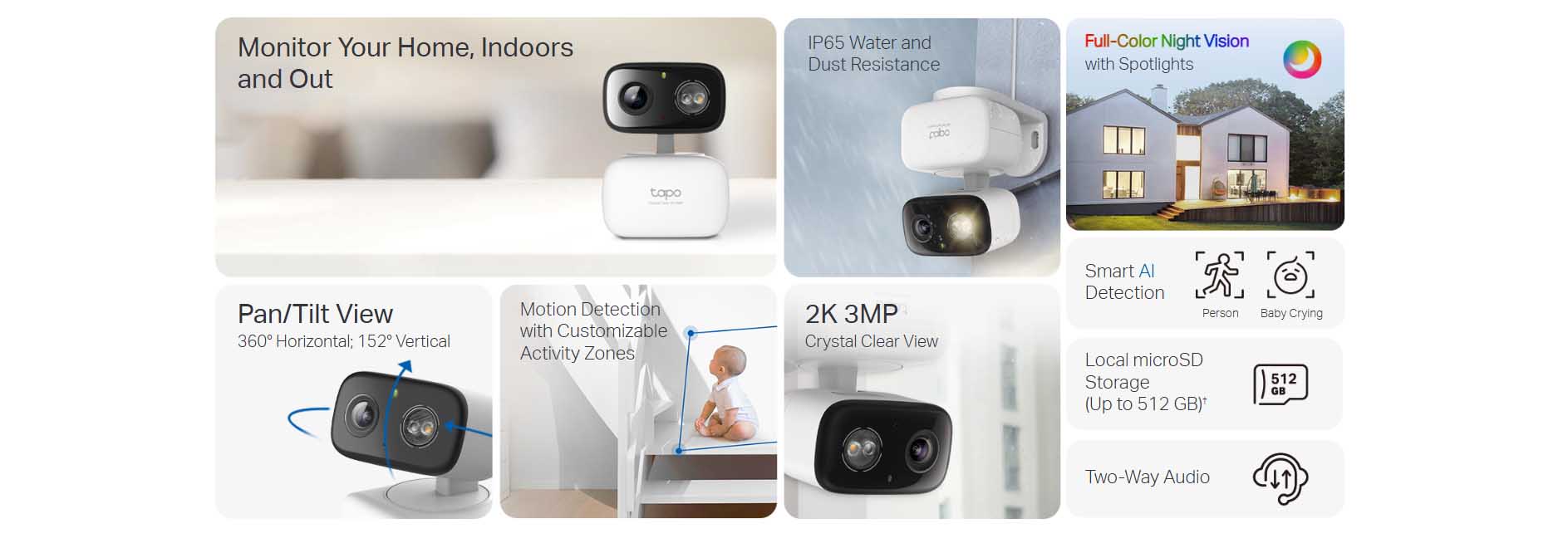 TP-Link Tapo C216 2K Indoor/Outdoor Home Security Wi-Fi Camera [ Tapo C216 ]
