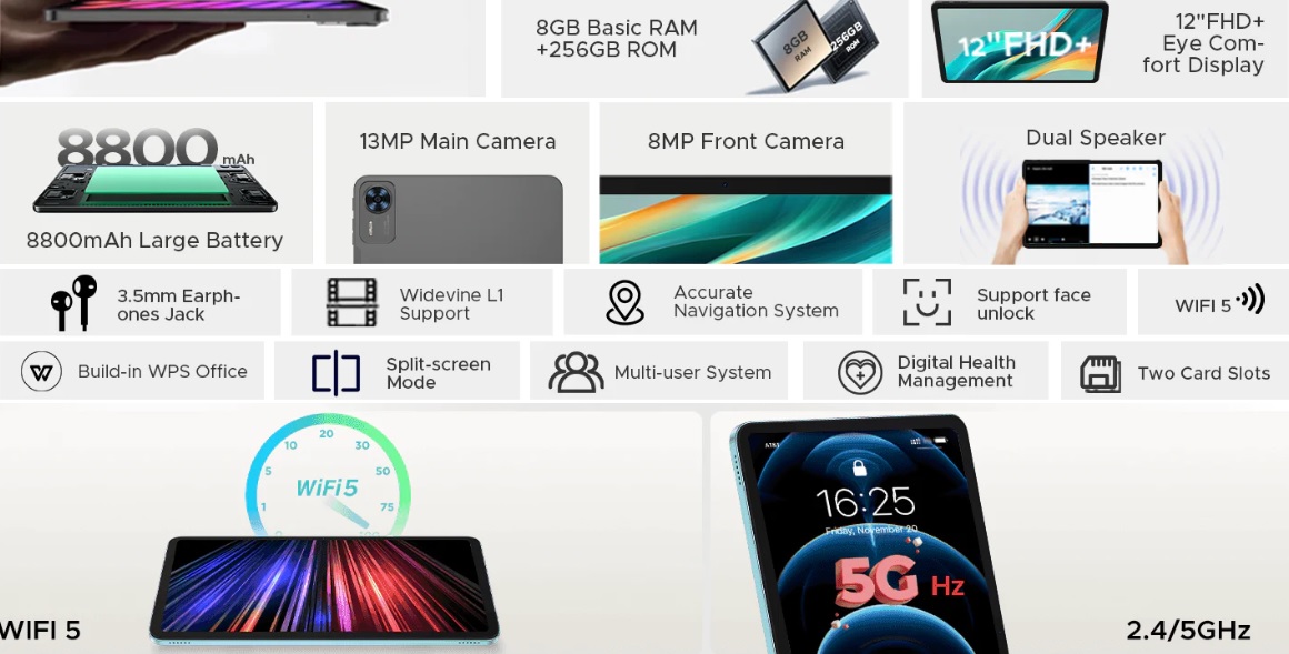 DOOGEE t36 TABLET blue