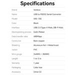 Vention USB to RS232 Serial Adapter 1.5 m Black - VAS-C02-B150 - Image 4