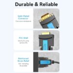 Vention USB to RS232 Serial Adapter 1.5 m Black - VAS-C02-B150 - Image 2