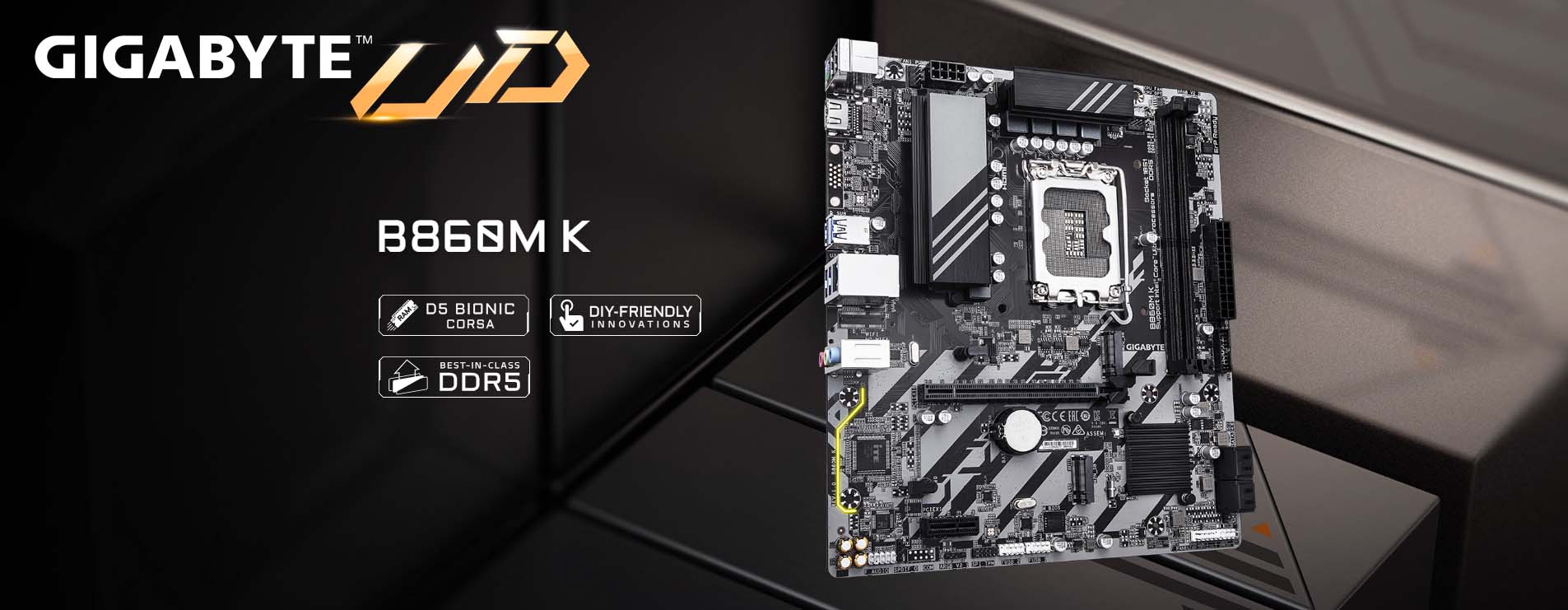 Gigabyte B850M-K Ultra Durable Motherboard (LGA 1851 / DDR5) [ B850M-K ]