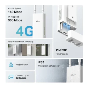 TP-Link 4G LTE 300Mbps Wi-Fi Outdoor Router TL-MR100-Outdoor - Image 4