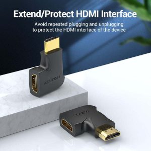 Vention HDMI 90 Degree Male To Female HDMI Vertical Flat Adapter AIPB0 - Image 2