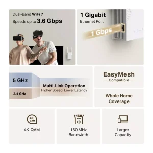 TP-Link RE225BE BE3600 Dual-Band Wi-Fi 7 Range Extender - Image 6