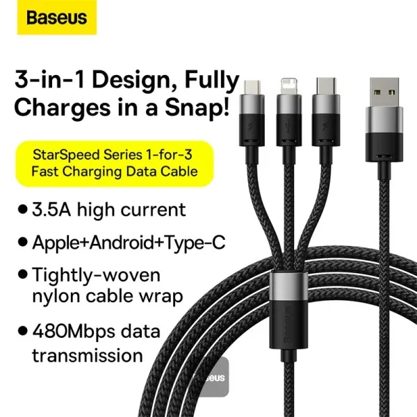 Baseus 3in1 USB cable 0