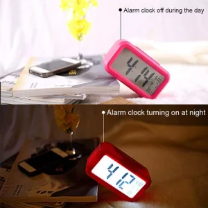 LCD Alarm Clock Magenta