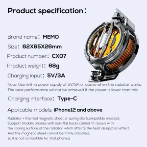 MEMO CX07 Cooling Magnetic
