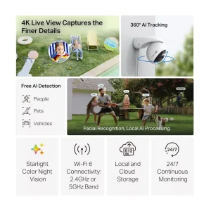 TP-Link Tapo C560WS 4K 8MP Ultimate Clarity Outdoor Pan/Tilt Security Camera - Image 9
