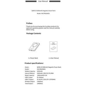 Huntkey 5000mAh Power Bank