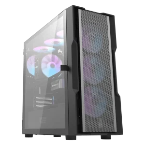 darkflash DK431 E-ATX PC Case - black - 4* Pre-installed ARGB fans