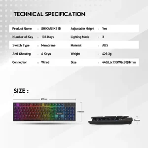 FANTECH gaming keybord wired
