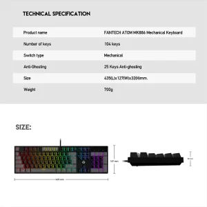 fantech mechanical keyboard red-switch
