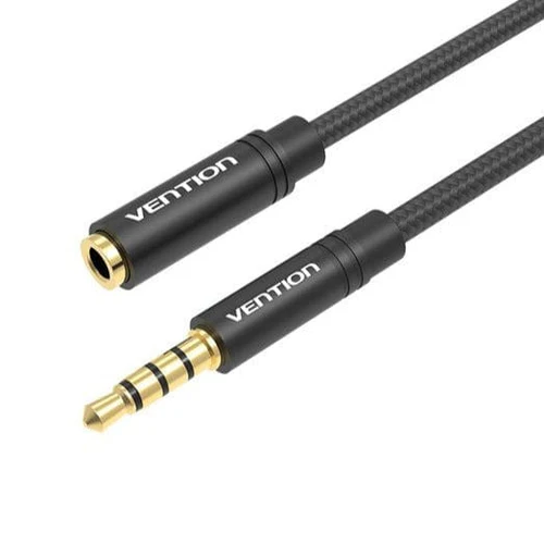 Vention Cotton Braided 3.5mm Audio Extension Cable Black \ BHBBJ