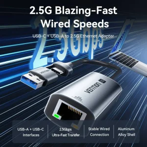 Vention USB-C/USB-A Ethernet Adapter