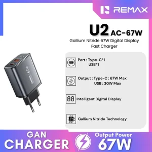 Remax charger 67W USB-A+USB-C