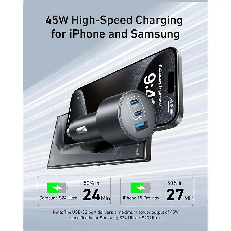 Anker Car Charger 167.5W+3 Ports