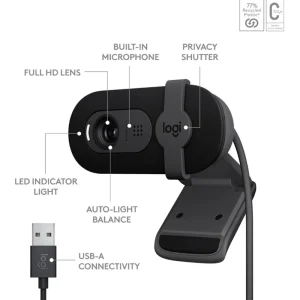 Logitech Webcam FHD Built-in-mic
