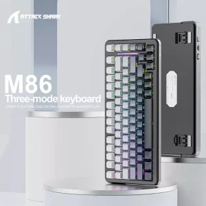 ATTACK SHARK M86 Tri-mode Gasket Mechanical Keyboard Moonlight Night Blueberry Switch - Image 2