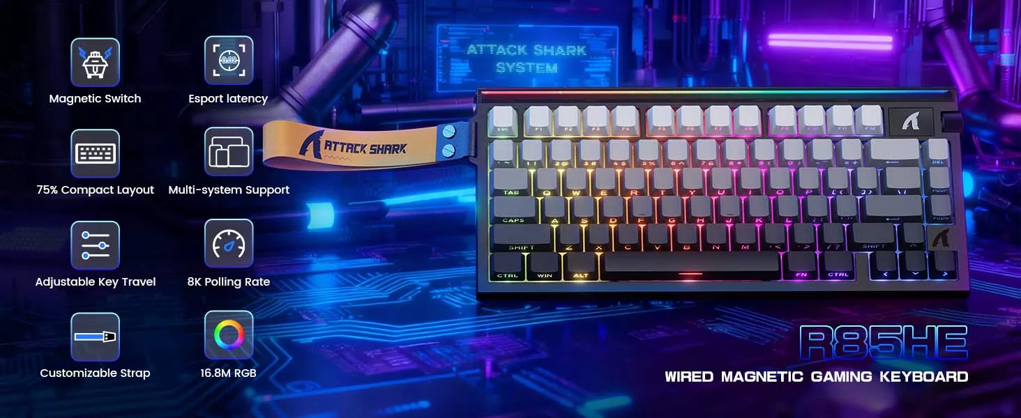 Attack Shark R85HE White