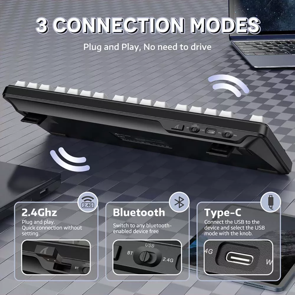 Tri-Mode Wireless Connectivity & Multi-Device Compatibility