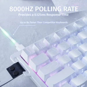 ATTACK SHARK X68 HE White Contours