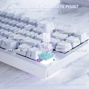 ATTACK SHARK X68 HE White Contours