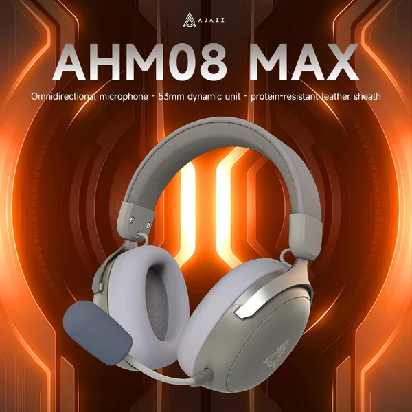 AJAZZ Headphones Gray & White