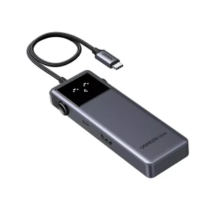 UGREEN UNO 35998 USB-C HUB 6-in-1 Multiport Adapter 4K@60Hz 100W USB-C PD,2x 10Gbps USB-C, 2x 10Gbps USB-A Ports with LED Display - Image 4