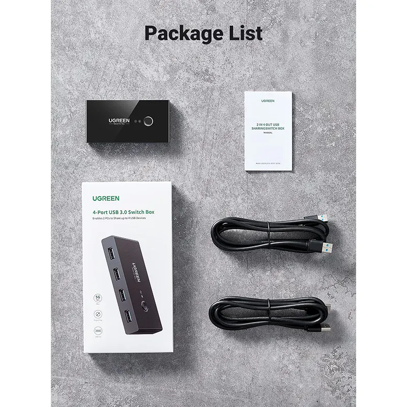 UGREEN 4-port USB 3.0 switch