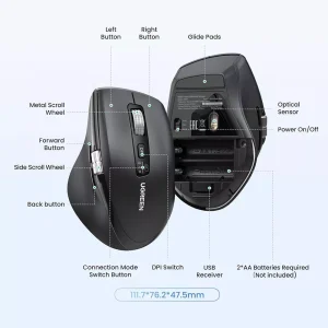 UGreen 45792 Black Mouse
