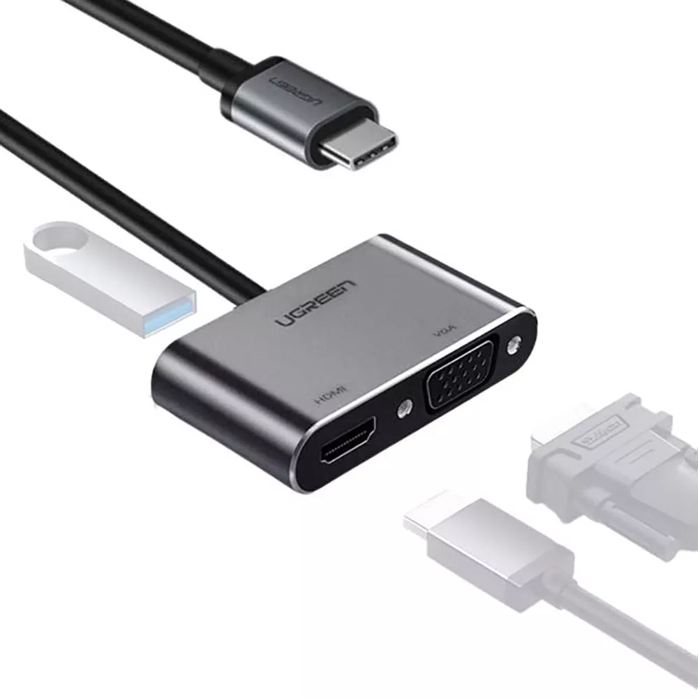 It supports resolutions up to 4K UHD for HDMI and 1080p for VGA, ensuring the highest image quality