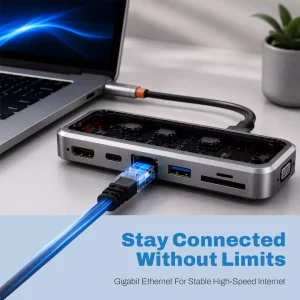 All-in-One 10-Port USB-C Hub