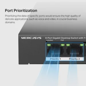 Mercusys 8-Ports Gigabit Desktop with 7-Ports PoE+ MS108GP - Image 2