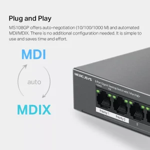 Mercusys 8-Ports Gigabit Desktop with 7-Ports PoE+ MS108GP - Image 10