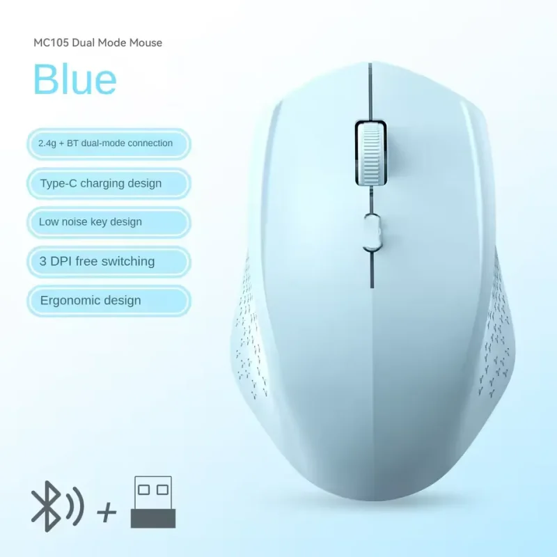 Dual-Mode Mouse Rechargeable Silent